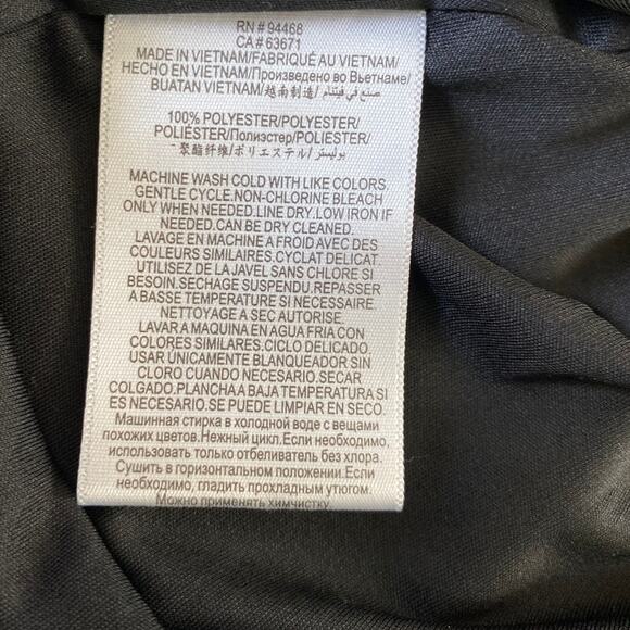 BCBGeneration Puff Sleeve Boho Floral Dress 8 Blue Orange Cottagecore Ruffle Hem - Picture 11 of 13